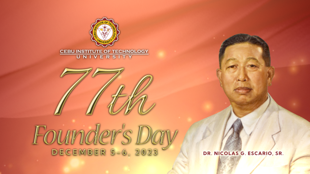 Text declaring the Founder's Day event