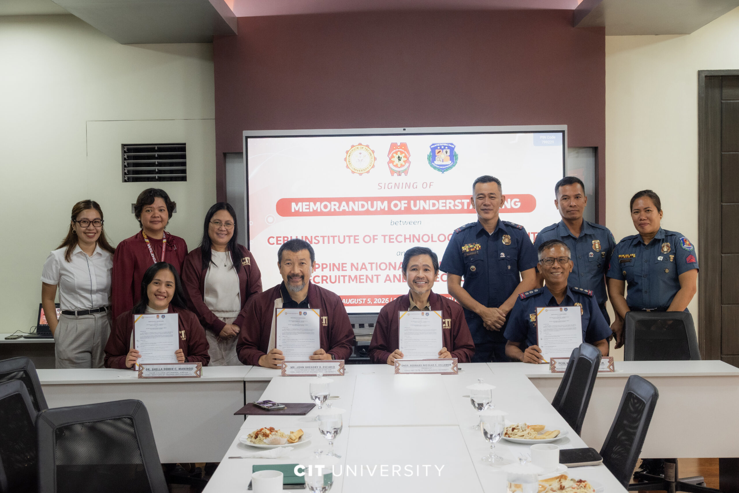 CIT University RRSU7 Partnership MOU signing ceremony between CIT University and Regional Recruitment and Selection Unit 7